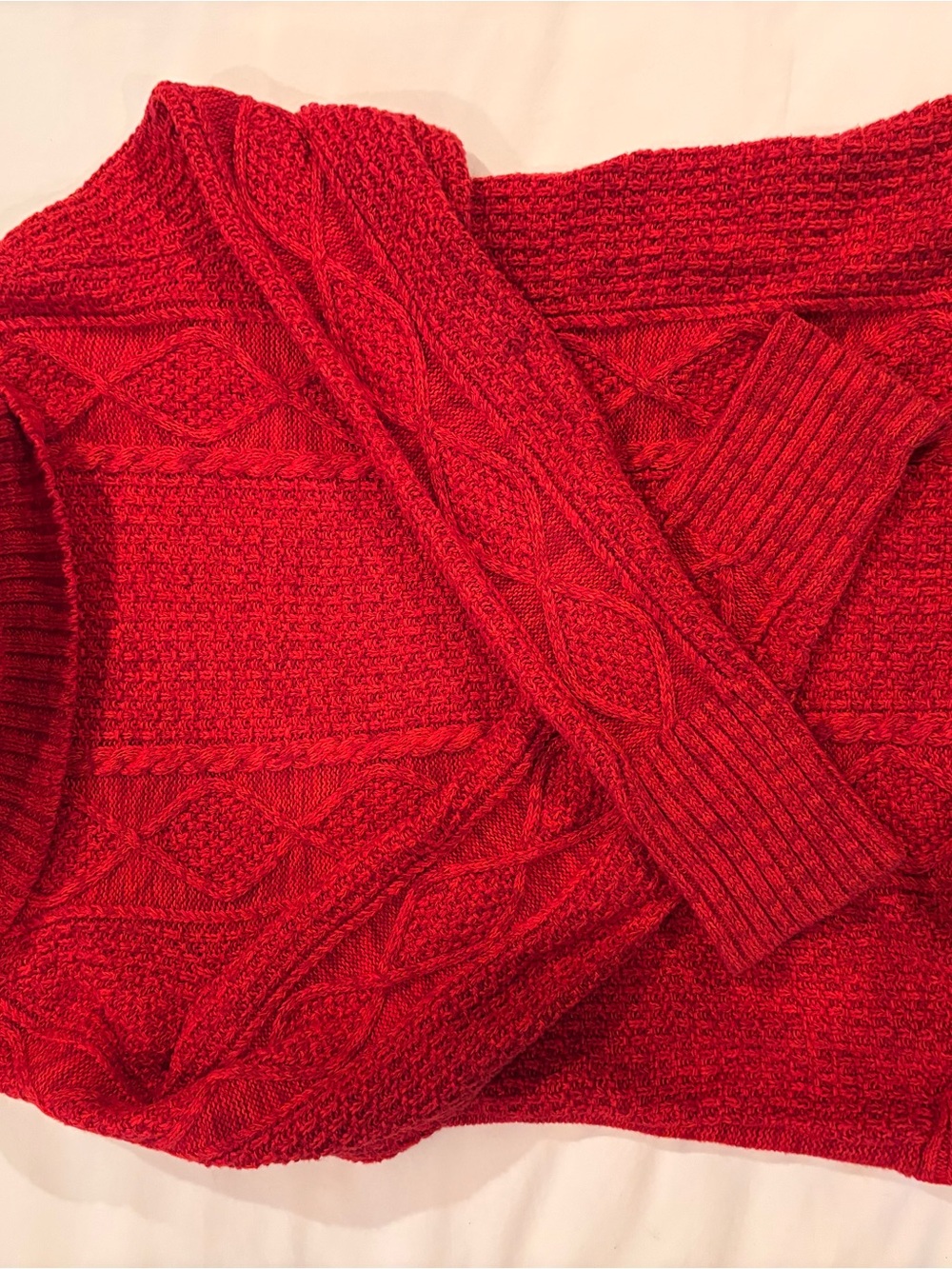 Gap Red Knit 100% Cotton Sweater Size XS Like New
